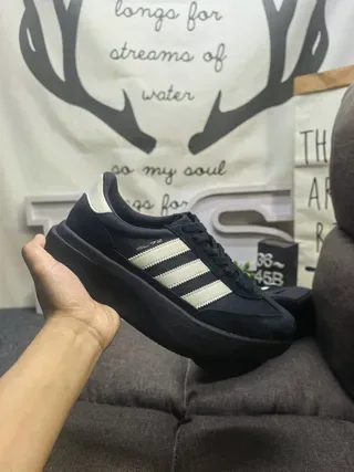 Adidas Navy White Platform Sole Suede-Mesh Upper Lifestyle Sneakers 5