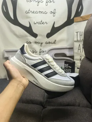 Adidas Navy White Platform Sole Suede-Mesh Upper Lifestyle Sneakers 15