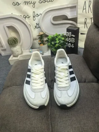 Adidas Navy White Platform Sole Suede-Mesh Upper Lifestyle Sneakers 20