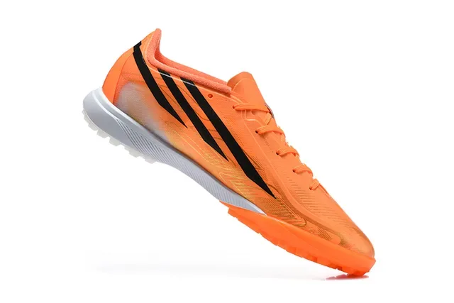 Adidas Orange Black Low-Cut Synthetic Upper Molded Conical Studs Artificial-Grass Soccer Shoes 3