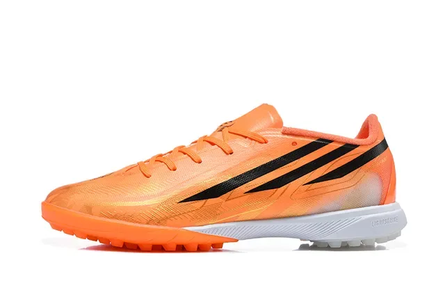 Adidas Orange Black Low-Cut Synthetic Upper Molded Conical Studs Artificial-Grass Soccer Shoes 10