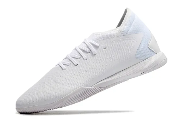 Adidas Sapatos de futebol indoor rosa preto corte baixo colar de meia perfurado upper sintético 6
