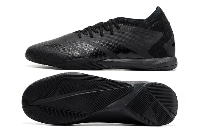 Adidas Sapatos de futebol indoor rosa preto corte baixo colar de meia perfurado upper sintético 16