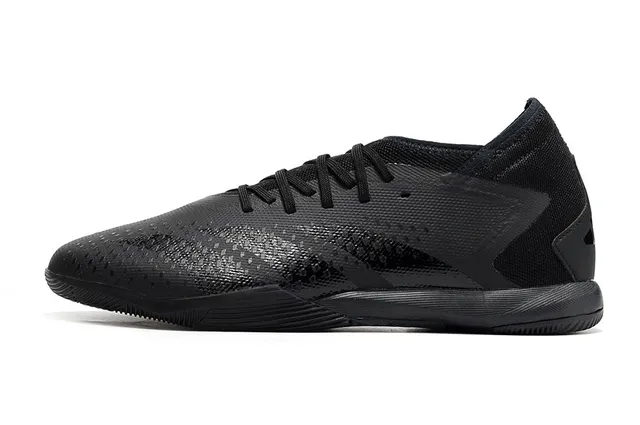 Adidas Sapatos de futebol indoor rosa preto corte baixo colar de meia perfurado upper sintético 19