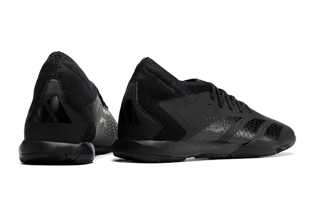 Adidas Sapatos de futebol indoor rosa preto corte baixo colar de meia perfurado upper sintético 21