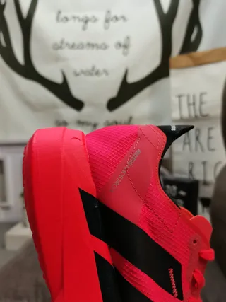 Adidas Pink Black Low-Top Engineered Mesh Upper Running Shoes 3