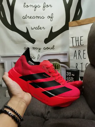 Adidas Pink Black Low-Top Engineered Mesh Upper Running Shoes 5