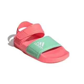 Adidas Sandales Casuales Roses Vertes à deux brides fermeture Velcro 8