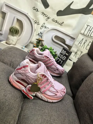 Adidas Pink Red Mesh Upper Synthetic Overlays Lifestyle Sneakers 9