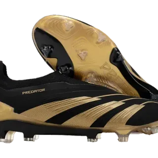 Adidas Predator Black and Gold Firm-Ground Soccer Shoes