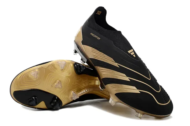 Adidas Predator Preto e Dourado Chuteiras para Superfície Firme 4