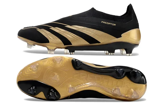 Adidas Predator Preto e Dourado Chuteiras para Superfície Firme 6