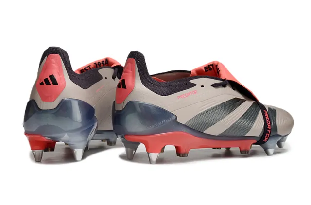 Adidas Predator Black Orange Low-Cut Synthetic Upper Three-Stripe Side Paneling Firm-Ground Soccer Shoes 19