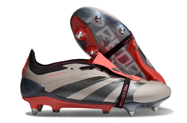 Adidas Predator Black Orange Low-Cut Synthetic Upper Three-Stripe Side Paneling Firm-Ground Soccer Shoes 20