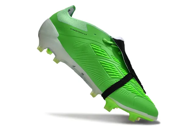 Adidas Predator Green White Low-Cut Synthetic Upper Three-Stripe Midfoot Overlay Firm-Ground Soccer Shoes 2