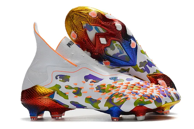 Adidas Predator Multicolor Camo Iridescent Heel Firm-Ground Soccer Shoes 1