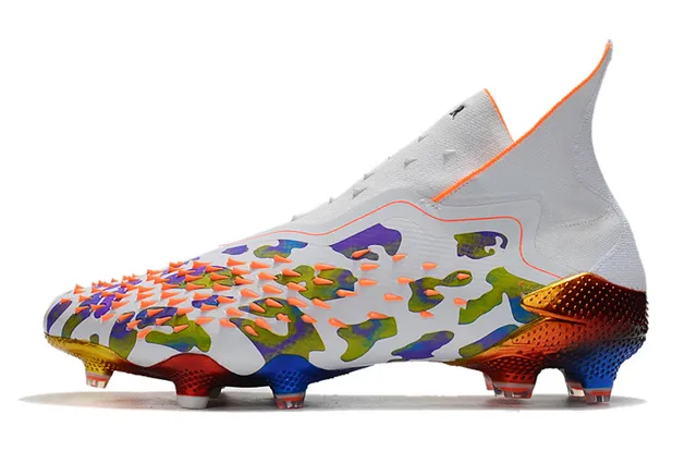 Adidas Predator Multicolor Camo Iridescent Heel Firm-Ground Soccer Shoes 12