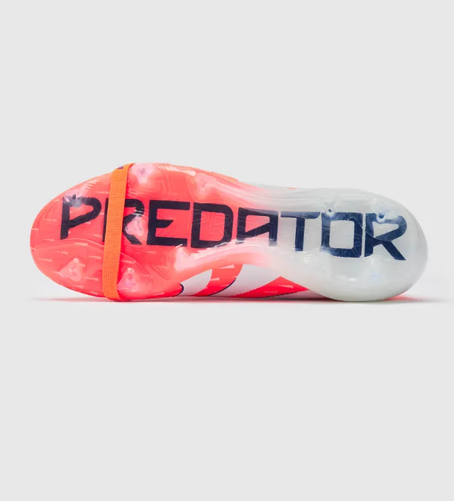 Adidas Predator Orange Bleu Sans lacets Fermeture à sangle Hybrid-Touch Haut Terrain ferme Chaussures de football 11