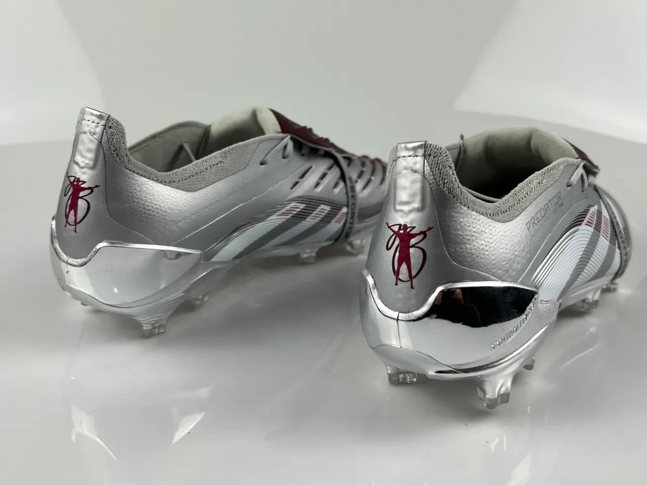 Adidas Predator Argent Violet Métallique Upper Synthétique Motif Ondulé Avant-Pied FG Chaussures de Football 12