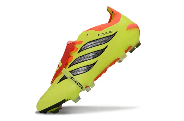 Adidas Predator Zapatos de Fútbol Amarillo Naranja Neón Detalle en la Parte Superior para Tierra Firme 3