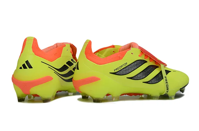 Adidas Predator Zapatos de Fútbol Amarillo Naranja Neón Detalle en la Parte Superior para Tierra Firme 5
