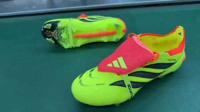 Adidas Predator Zapatos de Fútbol Amarillo Naranja Neón Detalle en la Parte Superior para Tierra Firme 8