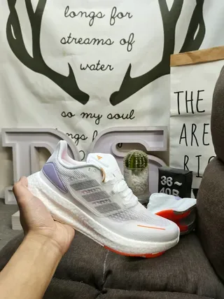 Adidas Pureboost White Knit Lifestyle Sneakers 15