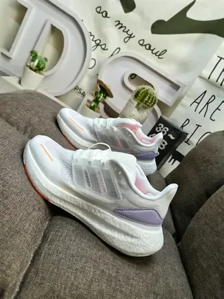 Adidas Pureboost White Knit Lifestyle Sneakers 17