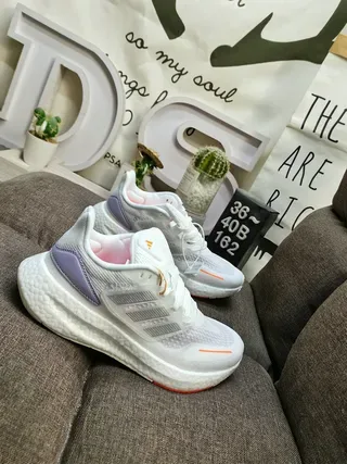 Adidas Pureboost White Knit Lifestyle Sneakers 19