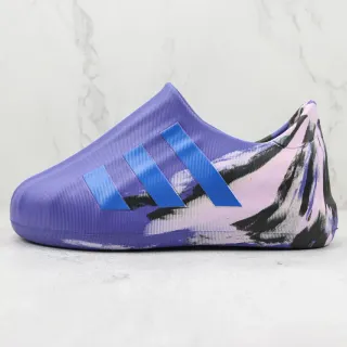 Adidas Purple Multicolor Molded Slip-On Ribbed Thermoplastic Upper Sneakers