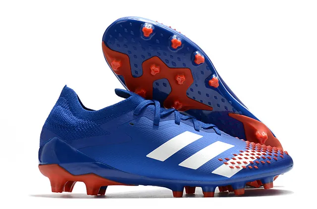 Adidas Rouge Noir Chaussures de Football à Empeine Basse, Ajustement Chaussette, Lacets Asymétriques et Semelle Firm-Ground 5