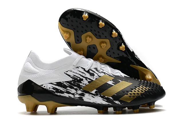 Adidas Rouge Noir Chaussures de Football à Empeine Basse, Ajustement Chaussette, Lacets Asymétriques et Semelle Firm-Ground 9