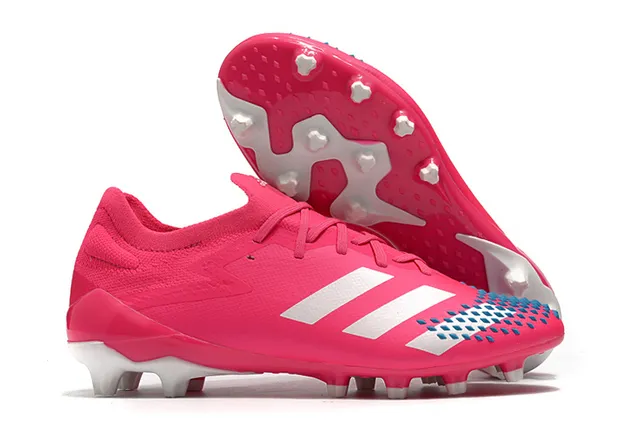 Adidas Rouge Noir Chaussures de Football à Empeine Basse, Ajustement Chaussette, Lacets Asymétriques et Semelle Firm-Ground 12