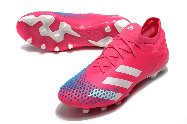 Adidas Rouge Noir Chaussures de Football à Empeine Basse, Ajustement Chaussette, Lacets Asymétriques et Semelle Firm-Ground 23