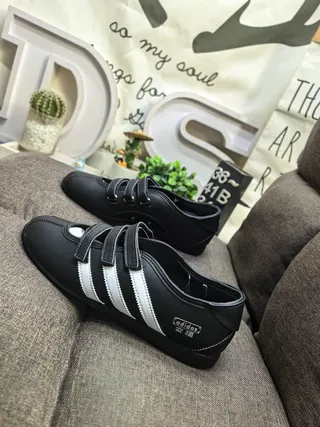 Adidas Red White Low-Top Velcro Strap Closure Lifestyle Sneakers 7