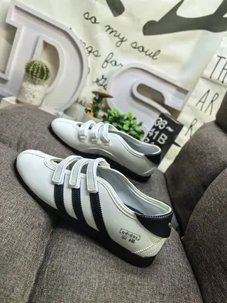 Adidas Red White Low-Top Velcro Strap Closure Lifestyle Sneakers 17