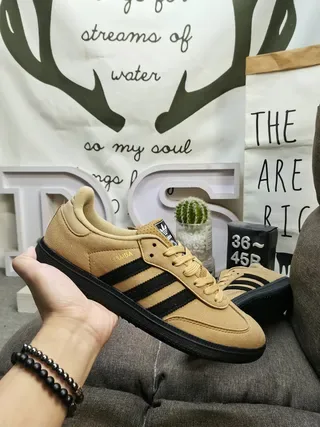 Adidas Samba Beige and Black Lifestyle Sneakers 5