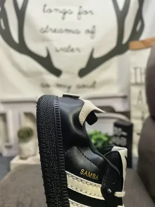 Adidas Samba Black and Cream Lifestyle Sneakers 3