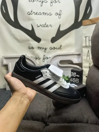 Adidas Samba Black and White Lifestyle Sneakers 5