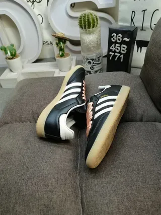 Adidas Samba Black White Peach Pink Lifestyle Sneakers 6
