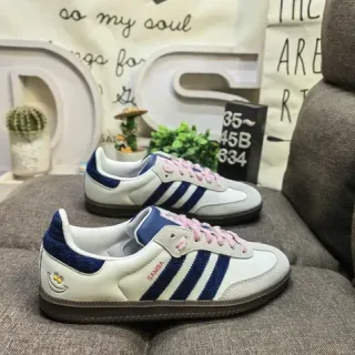 Adidas Samba Classic सफेद नेवी गुलाबी लाइफस्टाइल स्नीकर्स