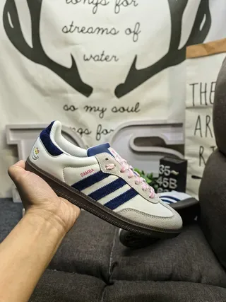 Adidas Samba Classic White Navy Pink Lifestyle Sneakers 5