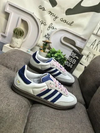 Adidas Samba Classic White Navy Pink Lifestyle Sneakers 9