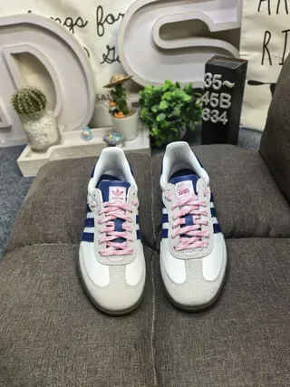 Adidas Samba Classic White Navy Pink Lifestyle Sneakers 10
