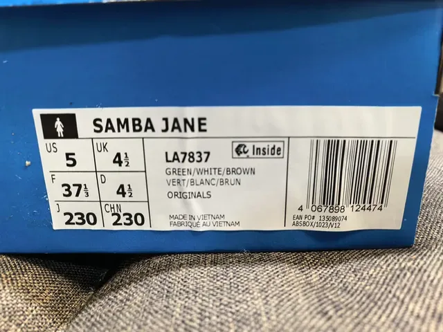 Adidas Samba Gray Beige Laceless Mary Jane Strap Woven Knit Upper Lifestyle Sneakers 2