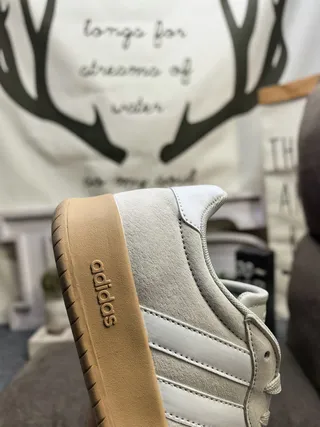 Adidas Samba Gray Beige Low-Top Suede Upper Lifestyle Sneakers 3