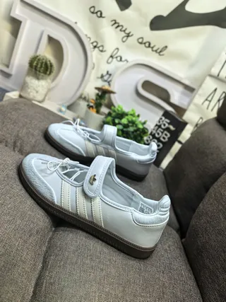 Adidas Samba Light Gray Lifestyle Sneakers 7