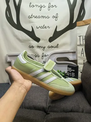 Adidas Samba Light Green Suede Lifestyle Sneakers 5