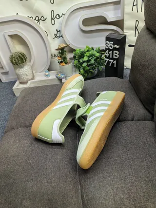 Adidas Samba Light Green Suede Lifestyle Sneakers 6