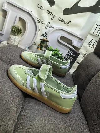 Adidas Samba Light Green Suede Lifestyle Sneakers 7